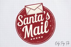 Christmas Post Stamps Santa's mail PNG Product Image 1