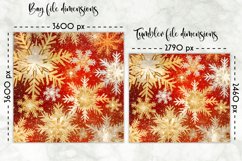 Shimmering Golden Snowflakes Lunch Bag | Snowflakes Tumbler Product Image 2
