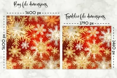 Shimmering Golden Snowflakes Lunch Bag | Snowflakes Tumbler Product Image 2