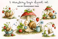 Strawberry Bugs Clipart PNG Product Image 1