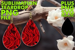 Lustrous Red Glitter Earring PNG Product Image 1