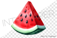 Single Triangle Watermelon Slice PNG Summer Fruit Clipart Product Image 1