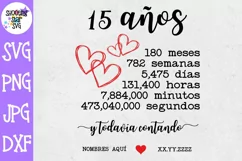 15th aniversario de boda - aniversario de bodas SVG Product Image 2