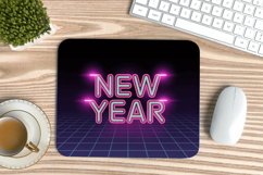 Happy New Year PNG Mouse Pad,Festive New Year's Eve 2026 PNG Product Image 1