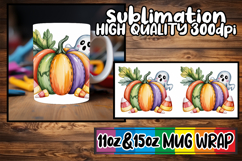 Happy dreams 11oz 15oz sublimation wrap, Pumpkin Watercolor Product Image 1