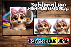 Amazing vibes sublimation 11oz 15oz mug wrap, 3D Dog Product Image 1