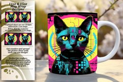 Curious Cat Mug Designs: Sublimation Artwork Product Image 1