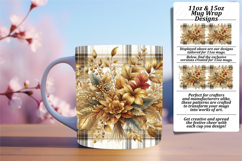 SLEEK PNG Mug Wrap Design 11oz , Autumn Flower Product Image 1