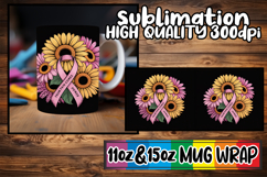 Radiant adventures 11oz 15oz sublimation wrap, Breast Cancer Product Image 1