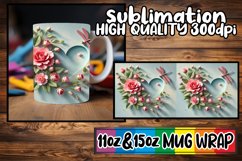 Splendid days sublimation mug wrap, 3D Heart Product Image 1