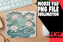 3D Flower in Hole Mouse Pad Sublimation Design PNG Product Image 1