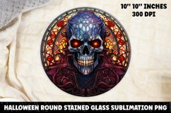 Halloween Stained Glass Sublimation PNG | Skull | Ghost Product Image 1