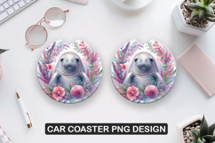 Ferret Car Coaster Sublimation| Animal Coaster PNG Product Image 1