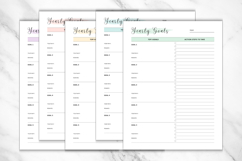 Yearly Goals Printable &amp; Editable Template 2 Product Image 3