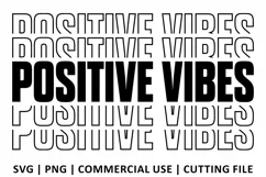 Positive Vibes SVG | Stacked SVG Product Image 2