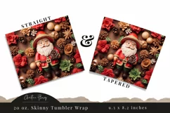 3D Western Christmas Ranger Tumbler Wrap PNG Product Image 3