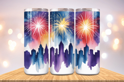 Festive Happy New Year Tumbler Wrap 2026: 20oz Skinny Tumble Product Image 1