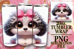 JOYFUL WHISPERS 20oz TUMBLER WRAP, 3D Dog Product Image 1