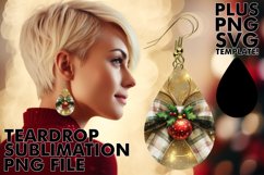 Timeless Teardrop Earrings Ideas PNG, Christmas Bow Product Image 1