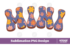 mini Png Retro Flowers Mother&#039;s Day Floral Mom Sublimation Product Image 1