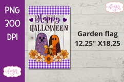 Halloween Garden Flag Sublimation PNG, Cute ghost PNG Product Image 2