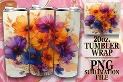 Joyful Springtime Floral Tumbler Sublimation Product Image 1