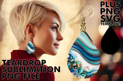 Cheerful Teardrop EARRINGS PNG, Pattern Product Image 1