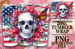 GIFT OF JOY 20oz TUMBLER WRAP, Skull USA Product Image 1