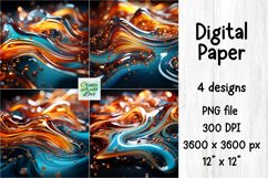 Abstract Digital Paper | 3D PNG Background | Wall | Tumbler Product Image 1