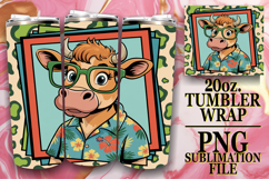 GIFT OF SUNSHINE 20oz TUMBLER WRAP, Cute Cow Product Image 1