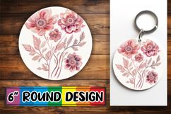 Stylish Circle Design for Sublimation , Beauty Flower Product Image 1