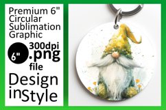 Festive Gnome Sublimation Circle Options Product Image 1