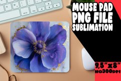 Whimsical Petals: Sublimated Mouse Pad Designs PNG Product Image 1