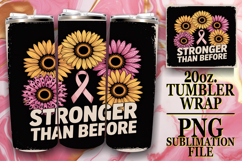 Sublimation Wonders 20oz tumbler wrap, Breast Cancer Product Image 1