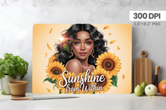 Afro Girl/Woman Melanin braided hair Cutting Board PNG Desig Product Image 1