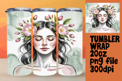 GLAMOROUS 20oz Tumbler PNG Design , Beauty Woman Product Image 1