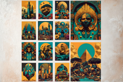 Afro Surreal Digital Papers Junk Journal Kit African Animals Product Image 13