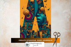 Afro Surreal Digital Papers Junk Journal Kit African Animals Product Image 4