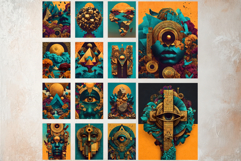 Afro Surreal Digital Papers Junk Journal Kit African Animals Product Image 5