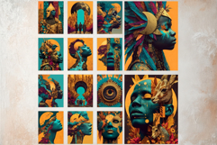 Afro Surreal Digital Papers Junk Journal Kit African Animals Product Image 6