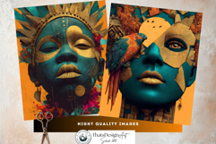 Afro Surreal Digital Papers Junk Journal Kit African Animals Product Image 7