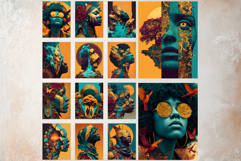 Afro Surreal Digital Papers Junk Journal Kit African Animals Product Image 8