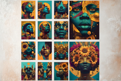 Afro Surreal Digital Papers Junk Journal Kit African Animals Product Image 9