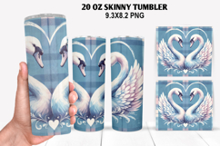 Swan Skinny Tumbler 20oz Wrap Design, Animal Tumbler Wrap Product Image 1