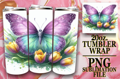 SWEET VIBES 20oz TUMBLER WRAP, Butterfly Product Image 1