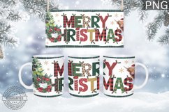 Merry Christmas Mug Wrap - Christmas Mug Sublimation Product Image 1