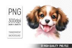 Cute Dog, Animal Sublimation Clipart PNG Product Image 1