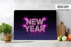 Happy New Year Cutting Board PNG Festive New Year's Eve 2026 Product Image 1
