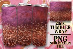 Glittery Floral Leopard Tumbler Graphic: Sublimation - 20oz Product Image 1