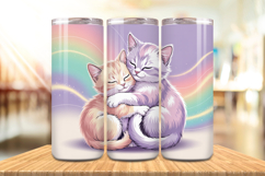 Valentine’s Day Cute Cat Couple Tumbler Wrap PNG Big Bundle Product Image 5